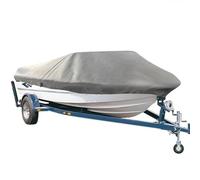 SAYEYBU Yacht 11-22FT Boat Cover, Anti UV Waterproof Heavy Duty 210D/420D Marine Trailerable Canvas Boat Accessories for Fits V Hull,Tri-Hull, Runabout Boat Cover,B*420D,17~19FT