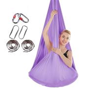 SAYEYBU Yoga Swing, Stretch Aerial Yoga Hammock, Lightweight Aerial Yoga Training Accessory, for Improved Yoga Inversions, Flexibility & Core Strength,O,4 * 2.8M