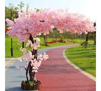 SAyfur Artificial Cherry Blossom Trees Simulation Artificial Plant, Gorgeous Artificial Cherry Blossom Trees, for Wedding Party Restaurant Mall Home Decor Indoor Outdoor 2x2m/6.6x6.6ft