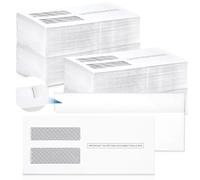 Sayglossy 1000 Pcs 1099 NEC Tax Form Envelopes Fits 3 Part 1099 NEC 2025 Forms 8-6/7" x 3-6/7" Peel and Seal Double Window Security Envelopes