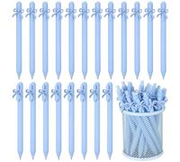 Sayglossy 20 Pcs Bow Pens Bow Party Favors Coquette Cute Pens,Blue