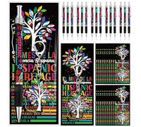 Sayglossy 20 Set Hispanic Heritage Month Gifts Bulk Include Hispanic Heritage Ballpoints Pens Bookmarks and Keychains for Latin American National Spanish Party Favors Classroom Rewards School Supplies