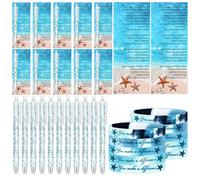 Sayglossy 20 Sets Starfish Story Appreciation Gifts Bulk You Make a Difference Ballpoint Pens Bracelets Wristbands with Cards Thank You Gifts for Back to School Teachers Students Employees Coworkers