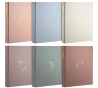 Sayglossy 6 Pcs Aesthetic 3 Ring Binder Sturdy Cute Binder Decorative Fits 8.5 x 11 Inch Letter Sized Paper for Women Men School Office Home Supplies Work Organize Paperwork (Morandi Colors,1 Inch)