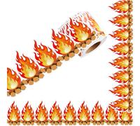 Sayglossy Fire Bulletin Board Border 65ft Camping Theme Fire Border Trim Back to School Camping Hiking Flame Rolled Trim Outdoor Themed Blackboard Decoration for School Classroom Office Chalkboard