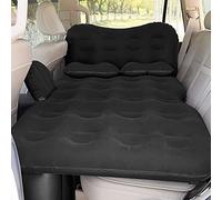 SAYGOGO Inflatable Car Air Mattress Travel Bed - Thickened Car Camping Bed Sleeping Pad with Car Air Pump 2 Pillows for Car Tent SUV Sedan Pickup Back Seat - Black