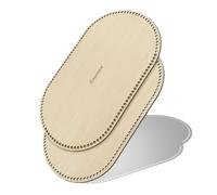 SAYHAHA 2 Pc Moses Basket Wood Bottom 27.56 x 15.75 inches/ 70 x 40 cm Oval Natural Wood Base Shaper for DIY Crochet or Knitting Weaving Crafts Home Decoration (Base Only) Hole: 1cm (2PC)