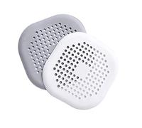 SayHia Silicone Drain Covers, Flexible Hair Catcher Stopper for Shower, Kitchen Sink, Bathroom Drain, 2 Pack White