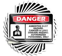 Saying Cover Scratch Resistant Decals, Encouragement Matte Print for Phone Case Summer | Front Entrance Decor Uv Proof Pack Danger Asbestos Dust Hazard Cancer Lung Disease(6X9CM)