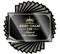 Saying Custom Vinyl Decals, Front Yard Decor Waterproof Nice Stickers for Water Bottle | Keep Calm I'm Almost an Author Perfect for Gathering Laptop Decor(8X12CM)