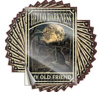 Saying Fall Waterproof Vinyl Sticker | Black Cat Witch Halloween Hello Darkness My Old Friend Affirmation Water for Things DIY Projects(8X12CM)