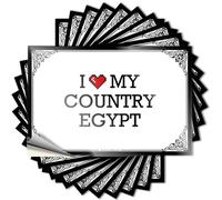 Saying Garage Scratch Resistant Decals, Fire Matte Print for Phone Case Motorcross | Lake House Decorations Uv Proof Pack I Love My Country Egypt(8X12CM)