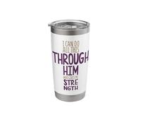Saying I can do All This Through him who Gives me Strength Stainless Steel Insulated Tumbler