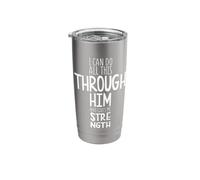Saying I can do All This Through him who Gives me Strength Stainless Steel Insulated Tumbler