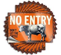 Saying Laptop Feminist No Entry. Keep The Cattle in. for Halloween - Boys Room Decor Easy Peel Removable(12X18CM)