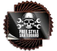 Saying Plain | Southern Hard Skull with Wrenches and Free Style Skateboard Text. for Math(8X12CM)