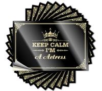 Saying Plastic Gamers Accessories Hat Keep Calm I'm A Actress - No Residue Decals for Layered(12X18CM)