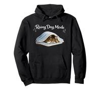 saying Rainy Day mode sleeping Maine Coon Cat Pullover Hoodie