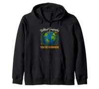 Saying Without Geography Youre Nowhere Funny Zip Hoodie