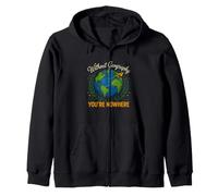 Saying Without Geography Youre Nowhere Funny Zip Hoodie