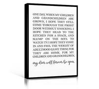 Sayings For Wall Decor Bedroom,The Office Wall Decor,One Day When My Children Are Grown,Children And Grandchildren Sign,Parents Sign,Grandparent Gift,Canvas Art Wall,12x16 Inch UnFramed Wall Art