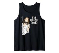 Sayings: I'm Telling DAD, Christian Religions Christ Jesus Tank Top
