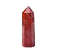 SAYOBO 1pc 100-150g Red Jasper Crystal Tower Single Point Column Quartz Wand Gemstone