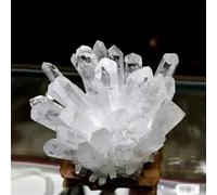 SAYOBO 1pc 200-300g Sparkling Clear Quartz Crystal Cluster