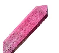 SAYOBO 1pc 700-800g Ruby Obelisk Quartz Crystal Ore Pillar Demagnetization Tower