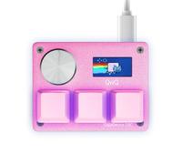 SAYODEVICE O3C Rapid Trigger Hall Effect Keyboard Suitable for OSU and Geometry Dash Rhythm Game Macro Keypad with Magnetic Linear Switches (Pink, Outemu Pink Switch)