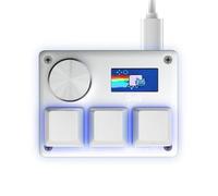 SAYODEVICE O3C Rapid Trigger Hall Effect Keyboard Suitable for OSU and Geometry Dash Rhythm Game Macro Keypad with Magnetic Linear Switches (Silvery, Gateron KS-20 White Switch)