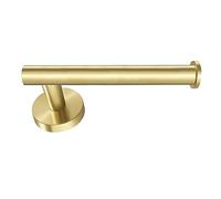 SAYONEYES Brushed Gold Toilet Paper Holder Wall Mount - SUS304 Stainless Steel Rotate Proof Modern Toilet Tissue Roll Holder - TP Holder for Bathroom, Kitchen, Washroom - 75 Pcs