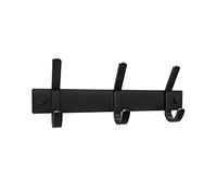 SAYONEYES Coat Rack Wall Mounted with 3 Coat Hooks for Hanging - 9 Inch Heavy Duty SUS304 Stainless Steel Matte Finish Waterproof - Wall Hook Rack for Bathroom Kitchen Entryway (Black)