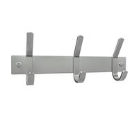 SAYONEYES Coat Rack Wall Mounted with 3 Coat Hooks for Hanging - 9 Inch Heavy Duty SUS304 Stainless Steel Brushed Finish Waterproof - Wall Hook Rack for Bathroom Kitchen Entryway (Silver)