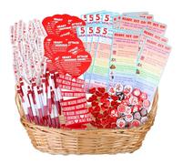 Saypacck 320 Pcs Heart Health Awareness Assortment Cardiovascular Professionals Week Items Wristband Red Ribbon Pen Heart Cutout Emery Boards Button Pin for National Cardiac Rehabilitation Week Supply