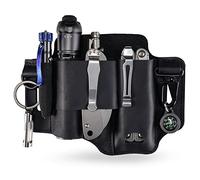 Sayram ST1/ST2 Multitool Leather Sheath with Key Holder, EDC Belt Organizer Knife Sheath for Leatherman Tools, Flashlight, EDC Pocket Organizer for Men