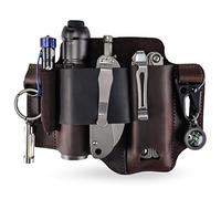 Sayram ST1/ST2 Multitool Leather Sheath with Key Holder, EDC Belt Organizer Knife Sheath for Leatherman Tools, Flashlight, EDC Pocket Organizer for Men
