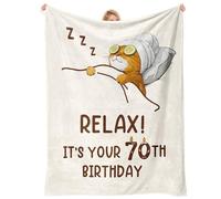 Sayregifty 70th Birthday Gifts for Women, 70th Birthday Blanket Gifts 50x60 Inch, 70th Birthday Gifts for Her/Mum,70th Birthday Presents 100% Polyester