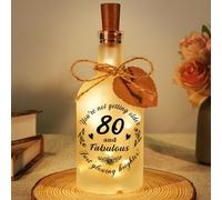 Sayregifty 80th Birthday Gifts for Women Men - LED Bottle Decorative Light 80 Years Old Gift for Her, 80th Birthday Gifts for Grandma Nanny Friends Wife
