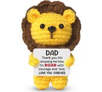 Sayregifty Dad Gifts, Gift for Dad - Positive Handmade Crochet Lion