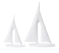 Saysmile Modern Sculptures Home Decor, Sailboat Decor Ornament, Boat Decorations Statue Decor, Art Sculptures and Statues, Sailboat Gifts Home Office Bathroom Shelf Decor (White-2 Pack)