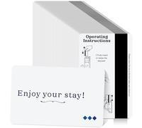 Saysurey 100 Pack Hotel & Motel Key Cards Welcome Magnetic Stripe Door Card Blank LOCO Lock Systems Magnetic Stripe Key Cards
