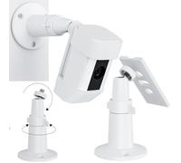 Saysurey 360° Adjustable Security Wall Mount Compatible with Ring Spotlight Cam Plus Pro Security Camera Mounting Bracket White Metal Camera Holder Indoor Outdoor Camera System (2 Pack)