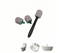 SAYUANVA Pumice Toilet Bowl Cleaning Stone with Handle, Replaceable Heads, Natural Pumice Scrubber for Hard Water Stains, Multi-Surface Safe, 9.5 Inch, 3 Refills Included