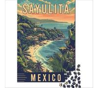 Sayulita's Bohemian Bliss jigsaw puzzle 1000 pieces | Enhance memory Family Fun & Game Night Birthday Present, Gifts, 38x52cm