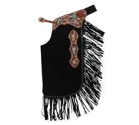 Sazaar Tack Small Size Western Chinks Suede Leather Floral Hand Tooled Yoke for Men Women Kids Custom ST-CHI-097