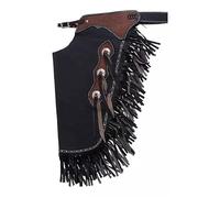 Sazaar Tack Western Leather Chinks Chaps Basket Weave Hand Tooled for Men Women Kids Custom Made Small Medium Large ST-CHI-013 (Custom)