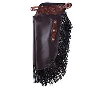 Sazaar Tack Western Leather Chinks Chaps Basket Weave Hand Tooled for Men Women Kids Custom Made Small Medium Large ST-CHI-018 (Medium)