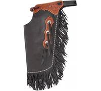 Sazaar Tack Western Leather Chinks Chaps Basket Weave Hand Tooled for Men Women Kids Custom Made Small Medium Large ST-CHI-006 (XX-Large)