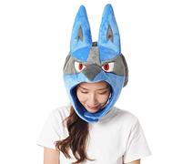 SAZAC Kigurumi Hat -Pokemon - Lucario - Cozy Costume Beanie Cap - Adult Size Blue, Blue, One Size-M